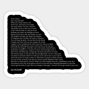 Jay Kristoff Quotes Sticker